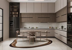 تصميم مطبخ مودرن، ديكور خشبي عصري، مطابخ حديثة، تصميم داخلي مكتب المحايد.